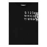 Maison Margiela T-Shirt Girocollo tinta unita con Logo Nero per Bambino M60897 NERO MAISON MARGIELA 