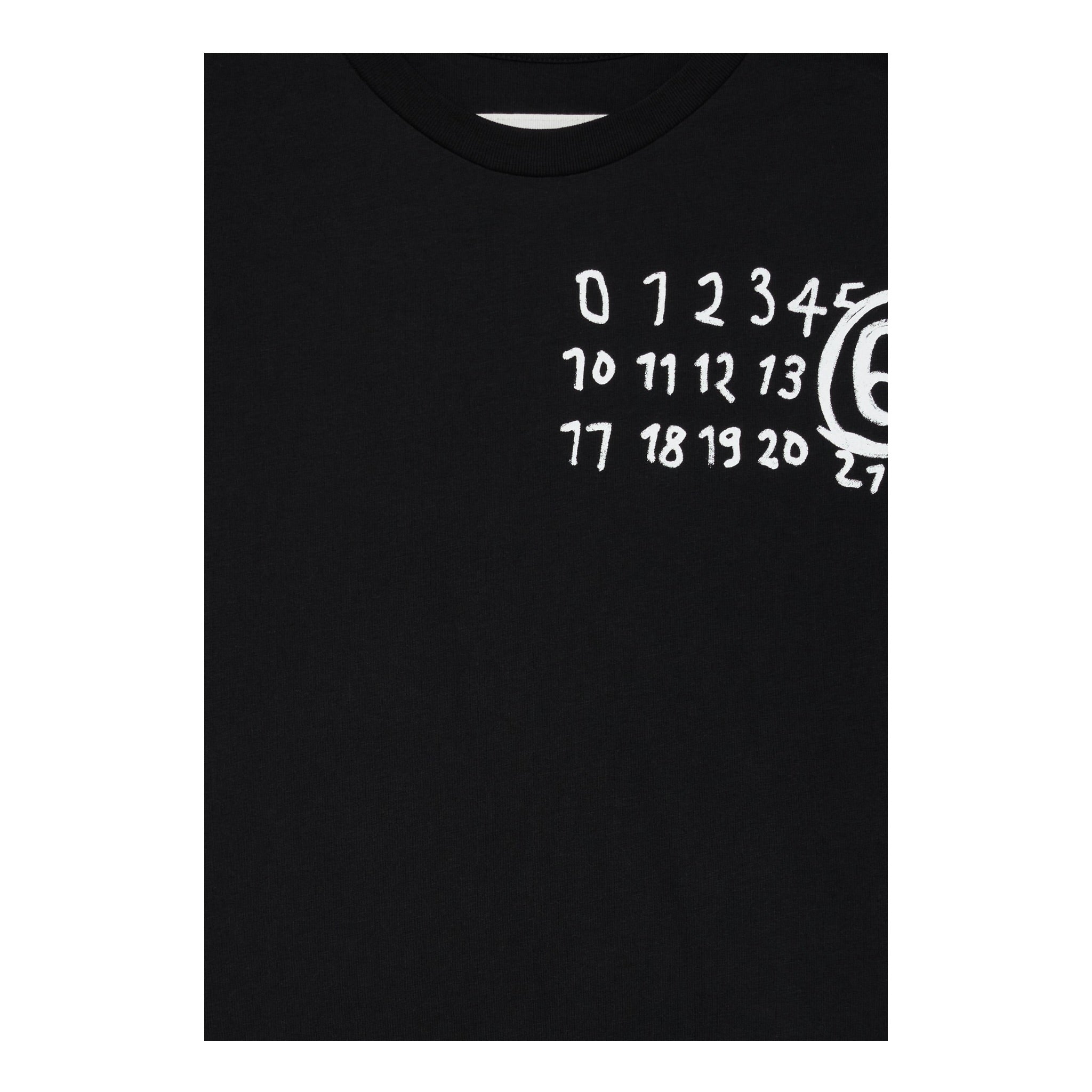 Maison Margiela T-Shirt Girocollo tinta unita con Logo Nero per Bambino M60897 NERO MAISON MARGIELA 