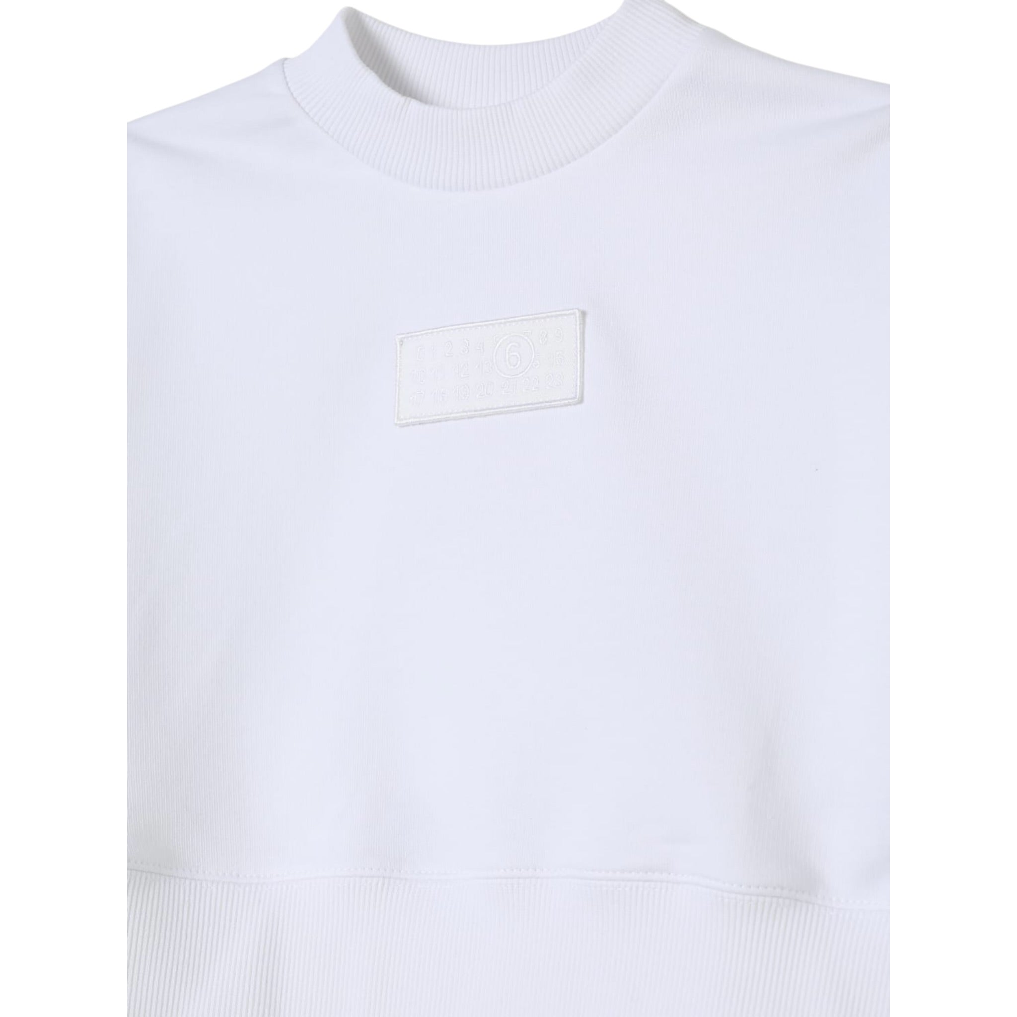 Maison Margiela Felpa tinta unita Mezzo Collo Bianco per Bambina M60904MM04H BIANCO MAISON MARGIELA 