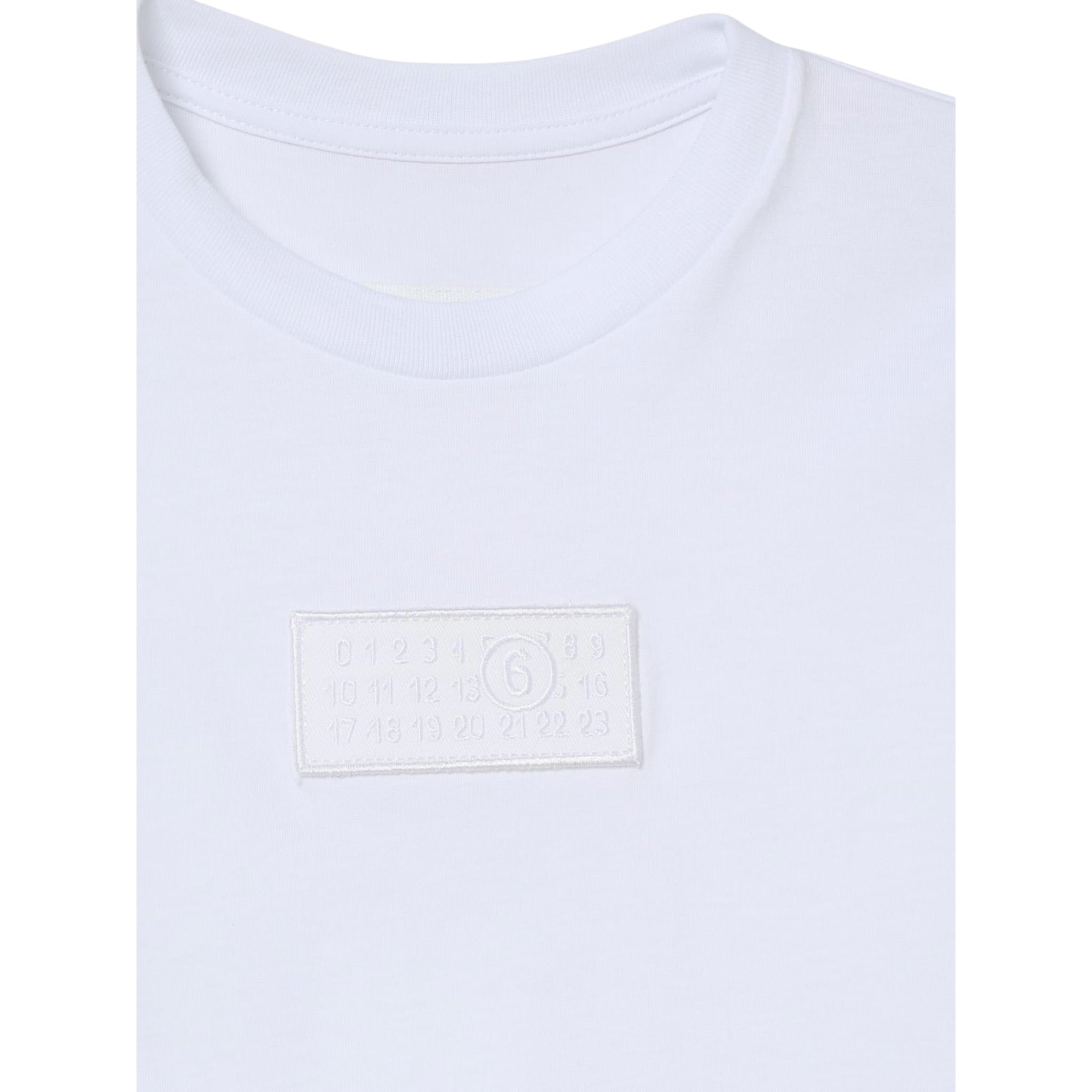 Maison Margiela T-Shirt tinta unita Girocollo Bianco per Bambino M60906MM04I BIANCO MAISON MARGIELA 