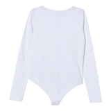 Maison Margiela Body Manica Lunga tinta unita con Stampa Logo Bianco per Bambina M60911 BIANCO MAISON MARGIELA 