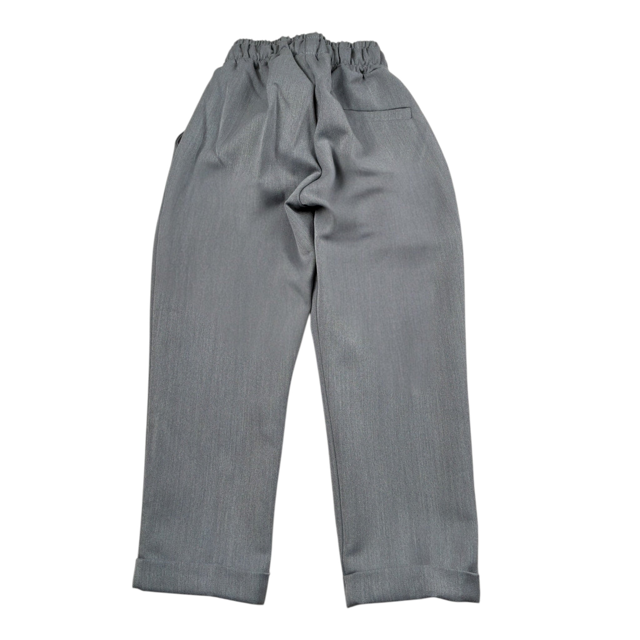 Make Pantalone tinta unita con Elastico In Vita Grigio per Neonato MK2025N GRIGIO MAKE 