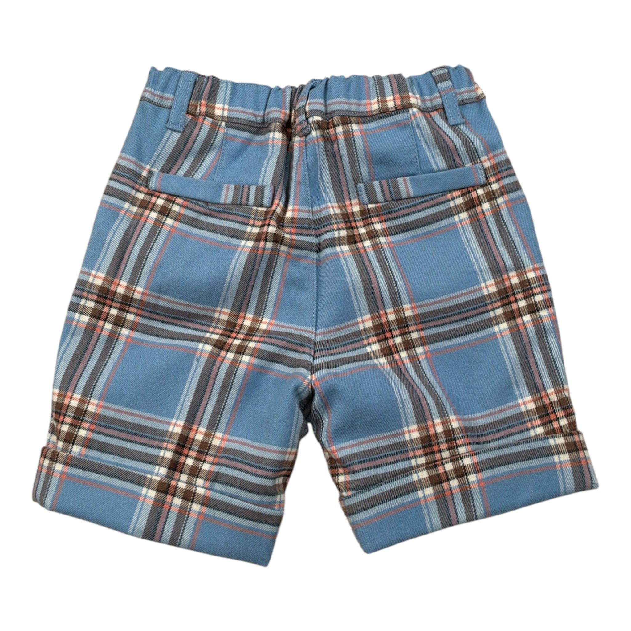 Malvi & Co Bermuda tinta unita con Fantasia Azzurro per Neonato F24B217PNRS AZZURRO MALVI & CO 