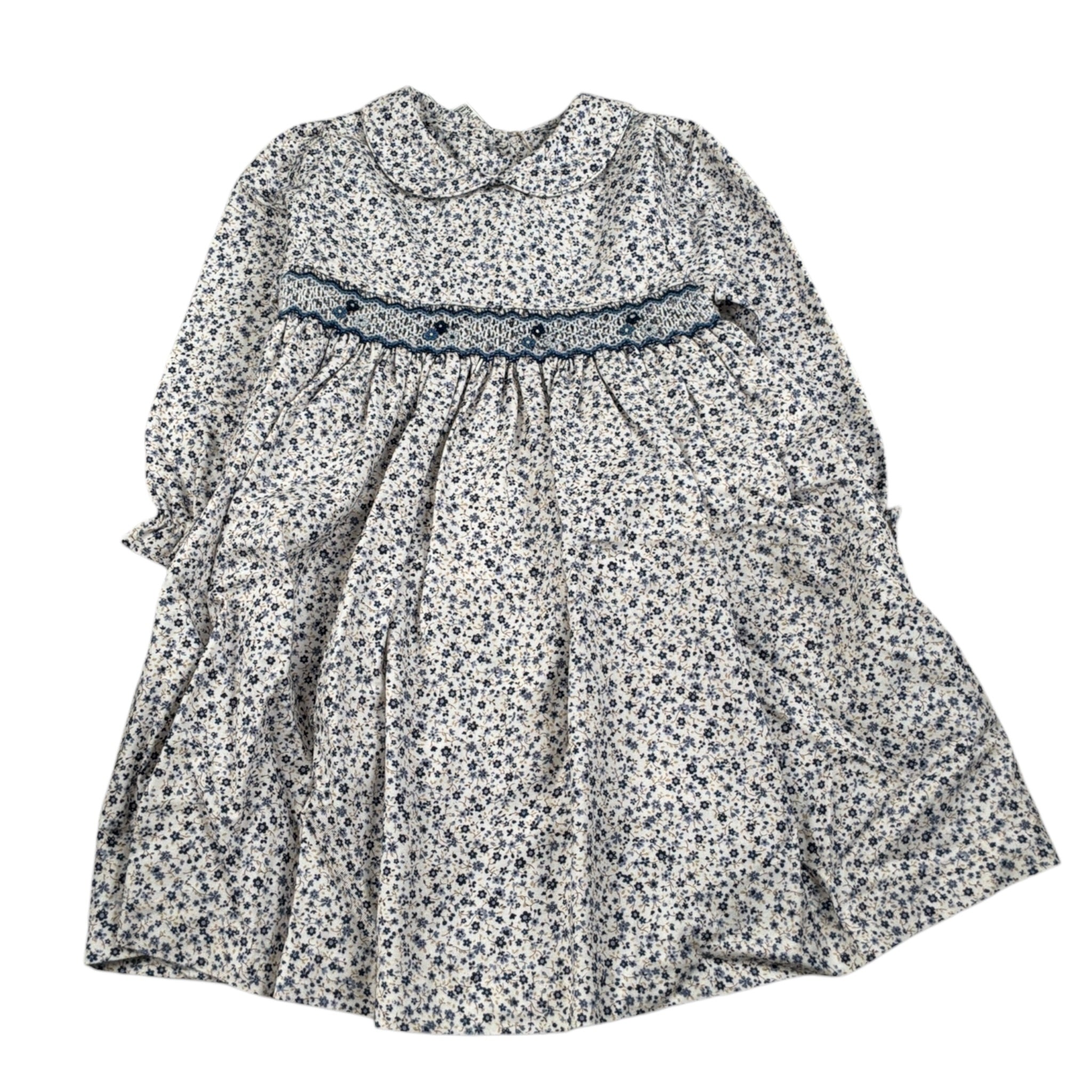 Malvi & Co Abito tinta unita con Coulotte E Stampa Fiori Bianco per Neonata FCCI138VELPR BIANCO MALVI & CO 