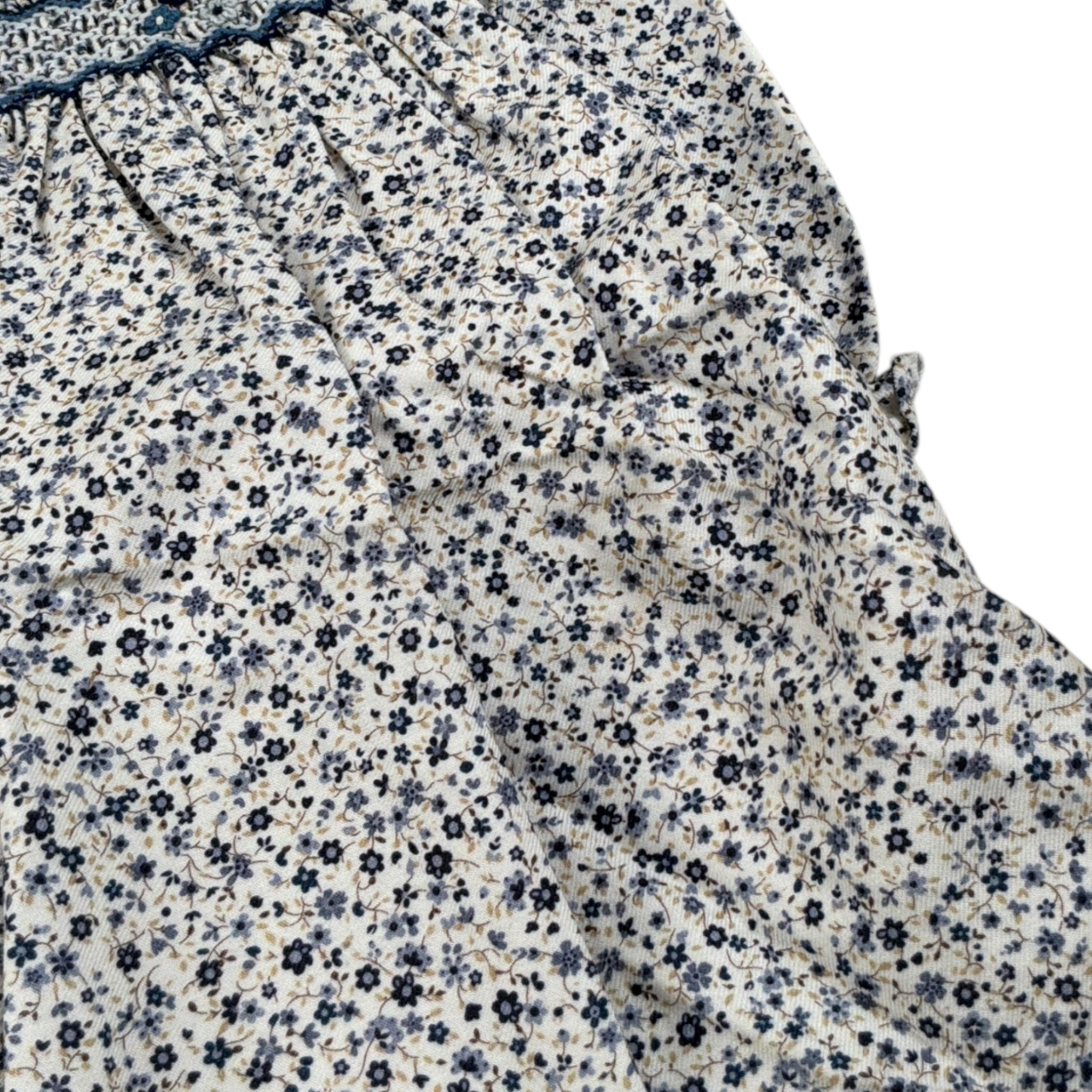 Malvi & Co Abito tinta unita con Coulotte E Stampa Fiori Bianco per Neonata FCCI138VELPR BIANCO MALVI & CO 