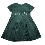 Malvi & Co Abito tinta unita In Velluto Verde per Bambina FCCM038VEVV VERDE MALVI & CO 