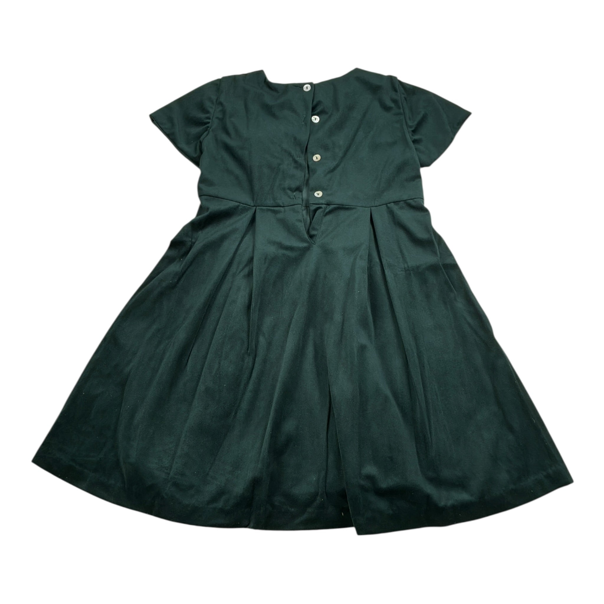 Malvi & Co Abito tinta unita In Velluto Verde per Bambina FCCM038VEVV VERDE MALVI & CO 