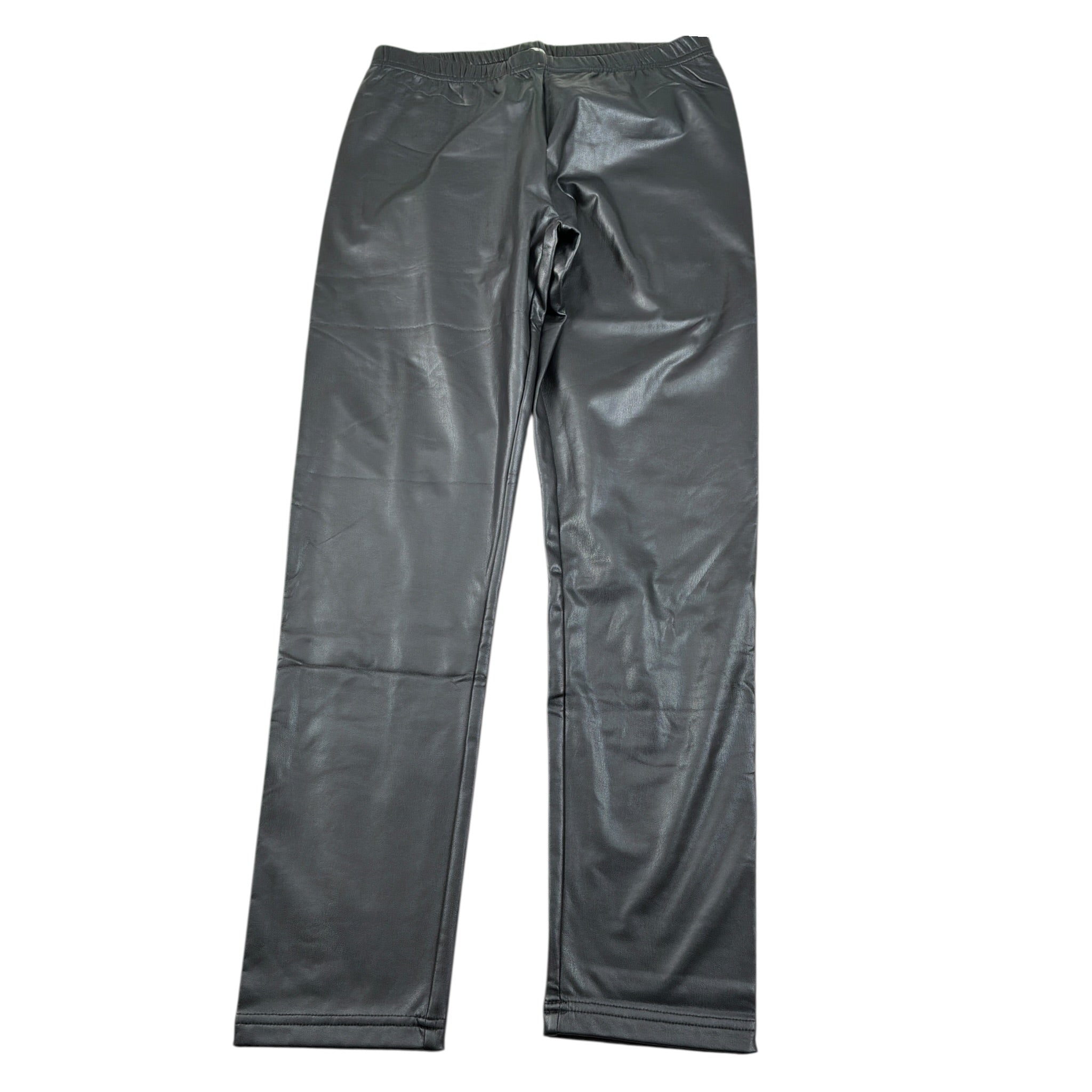 Manila Grace Leggins tinta unita In Ecopelle Nero per Bambina JFJF24P065 NERO MANILA GRACE 