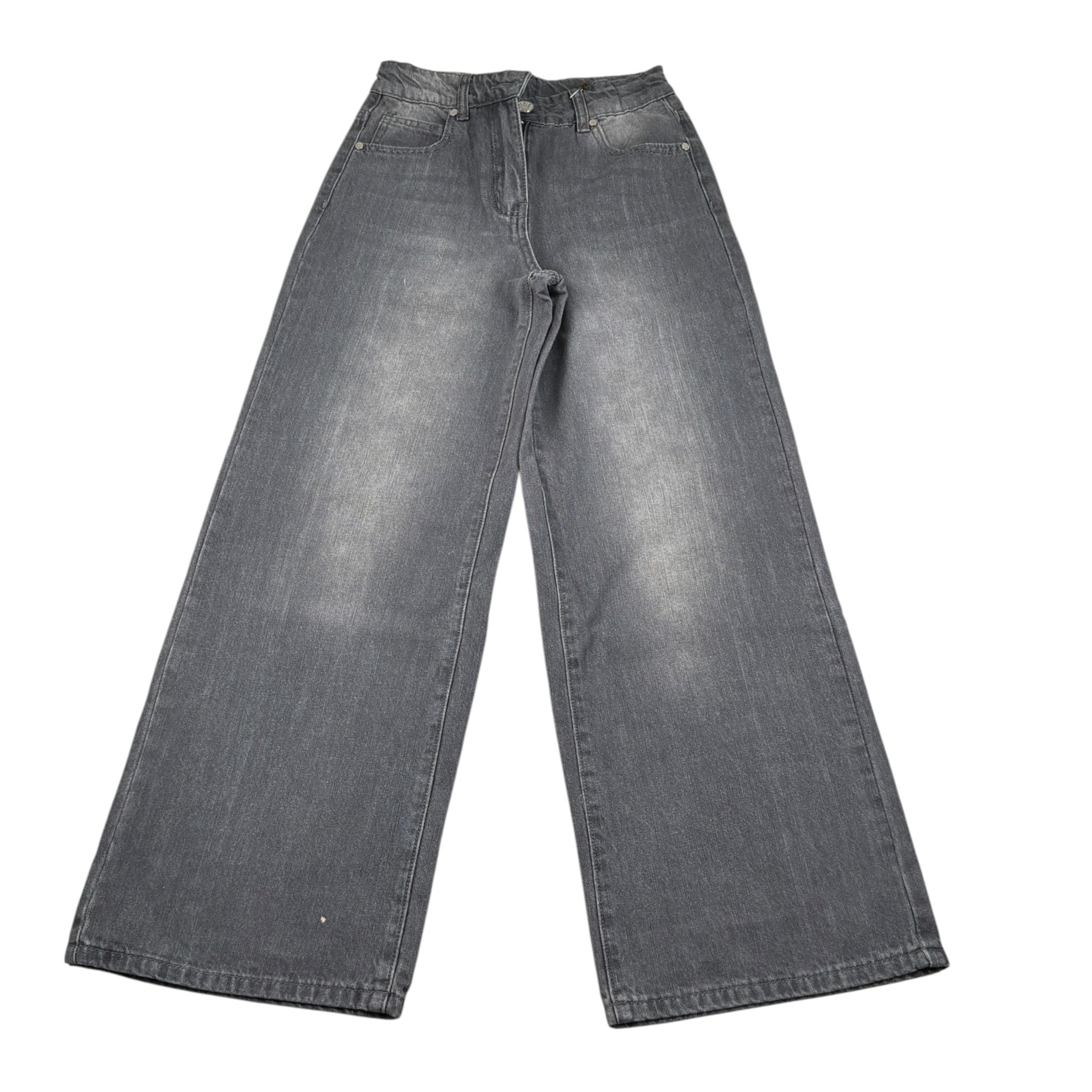Manila Grace Jeans tinta unita Modello Palazzo Grigio per Bambina M2821W25 GRIGIO MANILA GRACE 