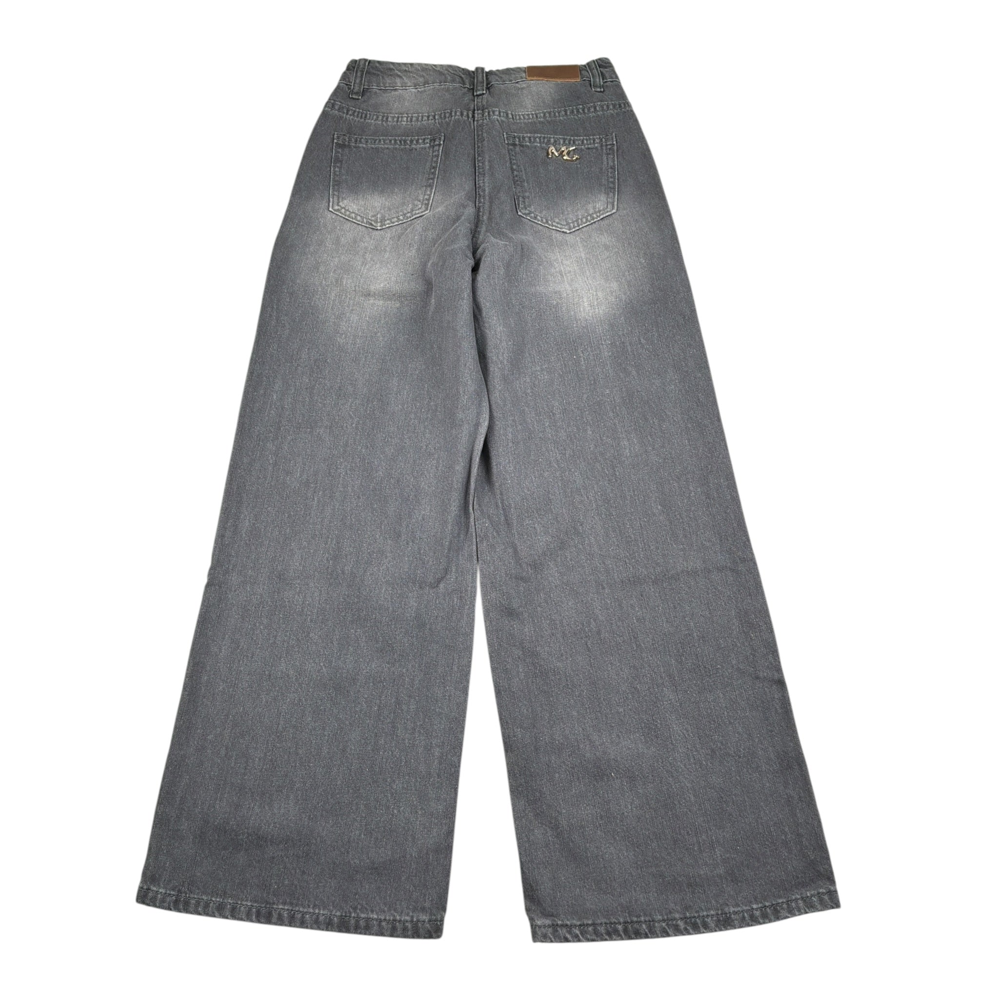 Manila Grace Jeans tinta unita Modello Palazzo Grigio per Bambina M2821W25 GRIGIO MANILA GRACE 