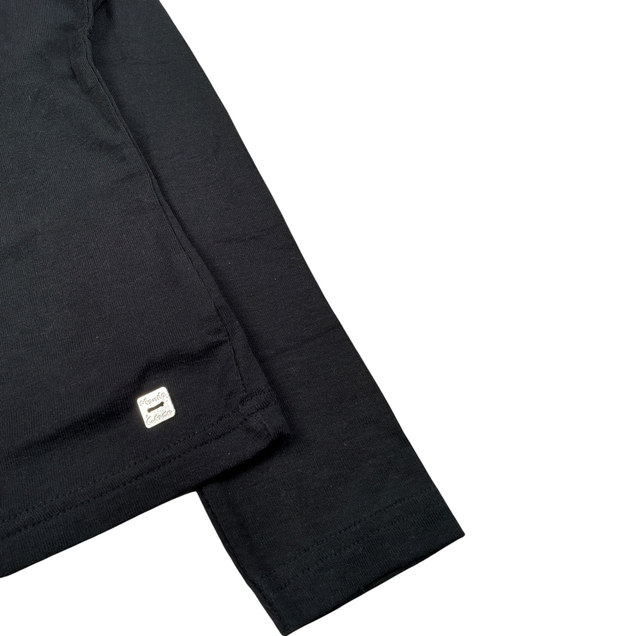 Manila Grace Shirt tinta unita Collo Alto Nero per Bambina M2822W25 NERO MANILA GRACE 