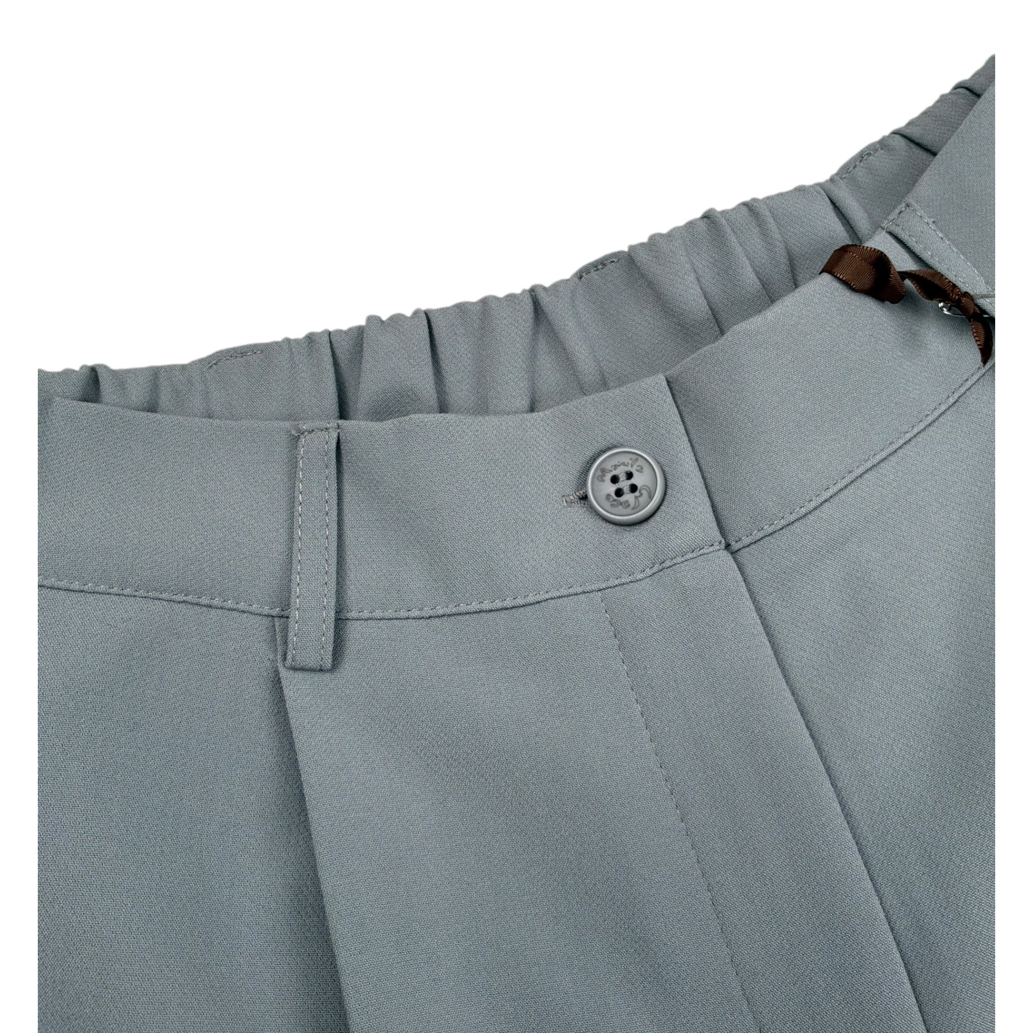 Manila Grace Pantalone Modello Palazzo tinta unita Grigio per Bambina M2832W25 GRIGIO MANILA GRACE 