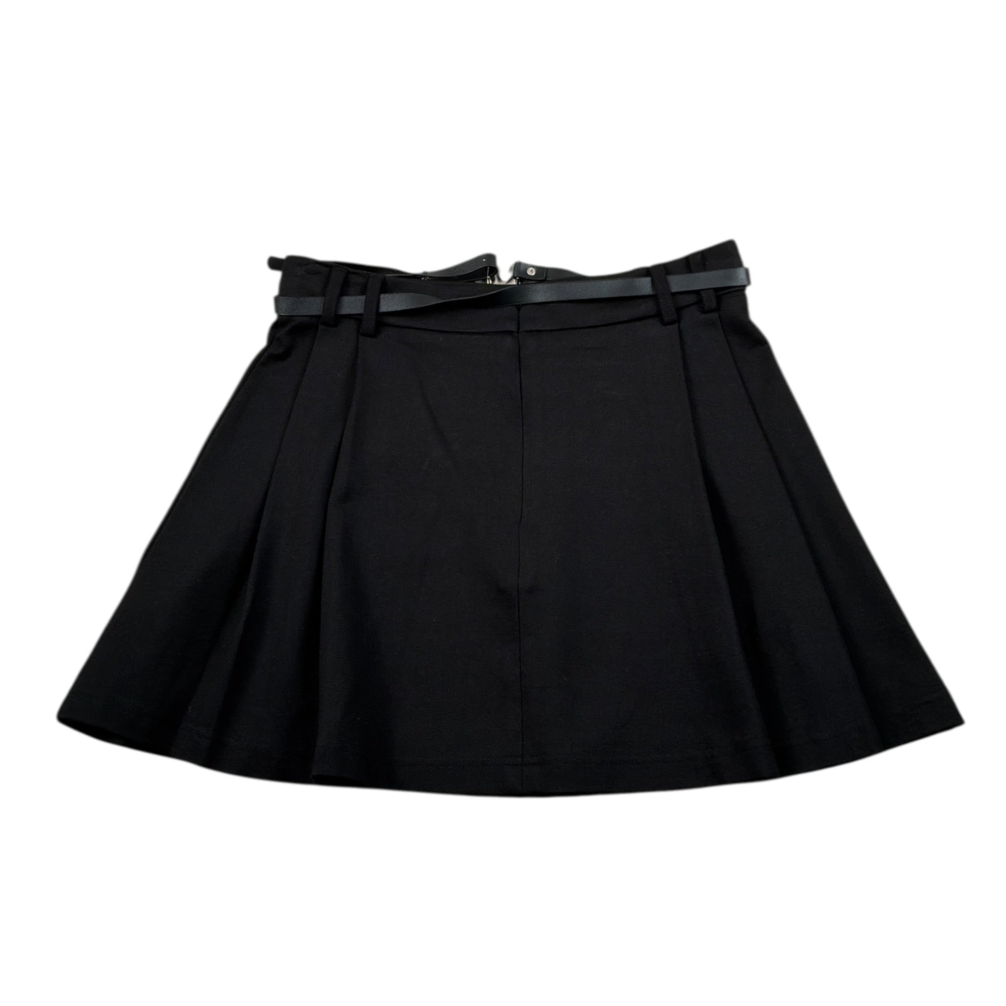 Manila Grace Gonna tinta unita con Cinturino Nero per Bambina M2886W25 NERO MANILA GRACE 
