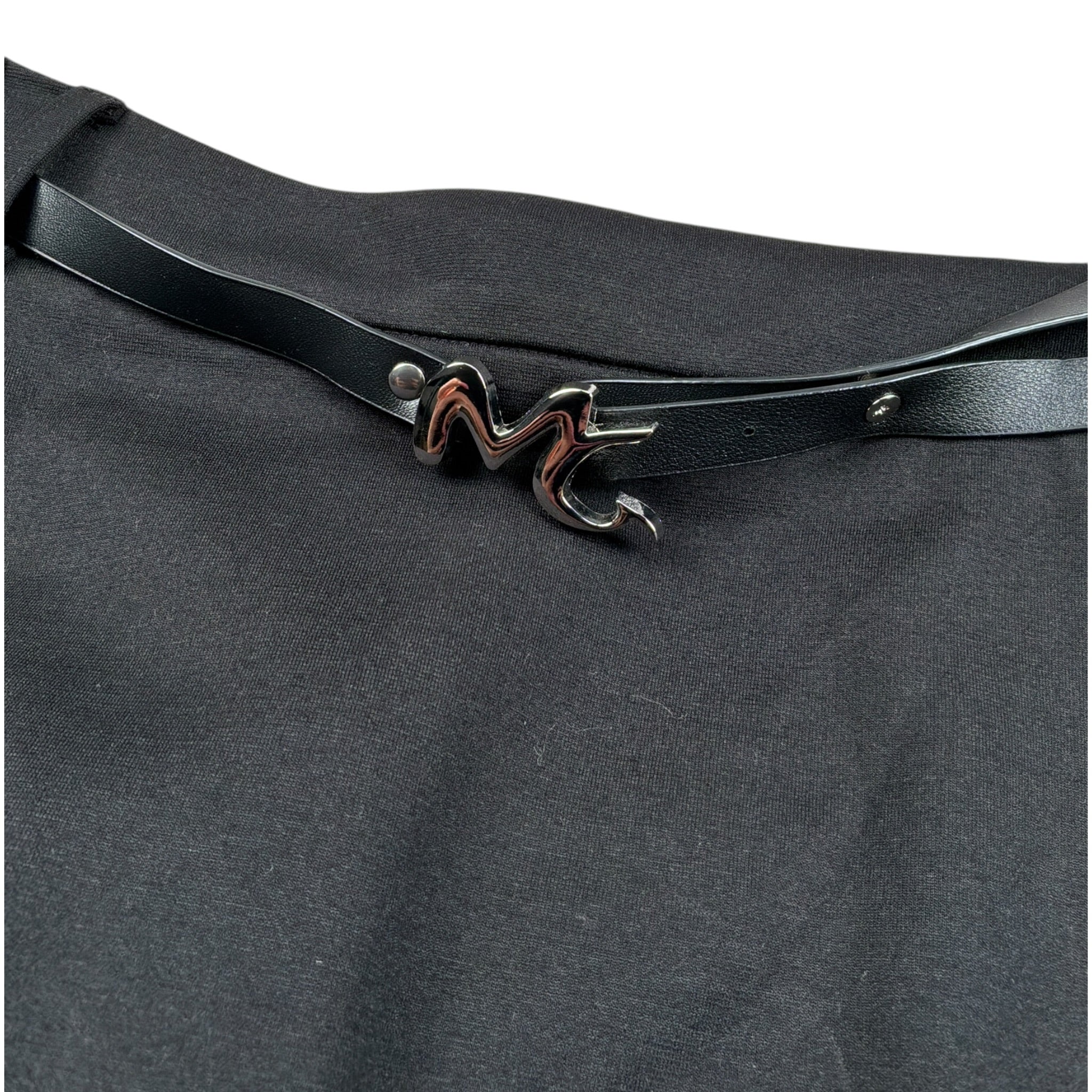 Manila Grace Gonna tinta unita con Cinturino Nero per Bambina M2886W25 NERO MANILA GRACE 