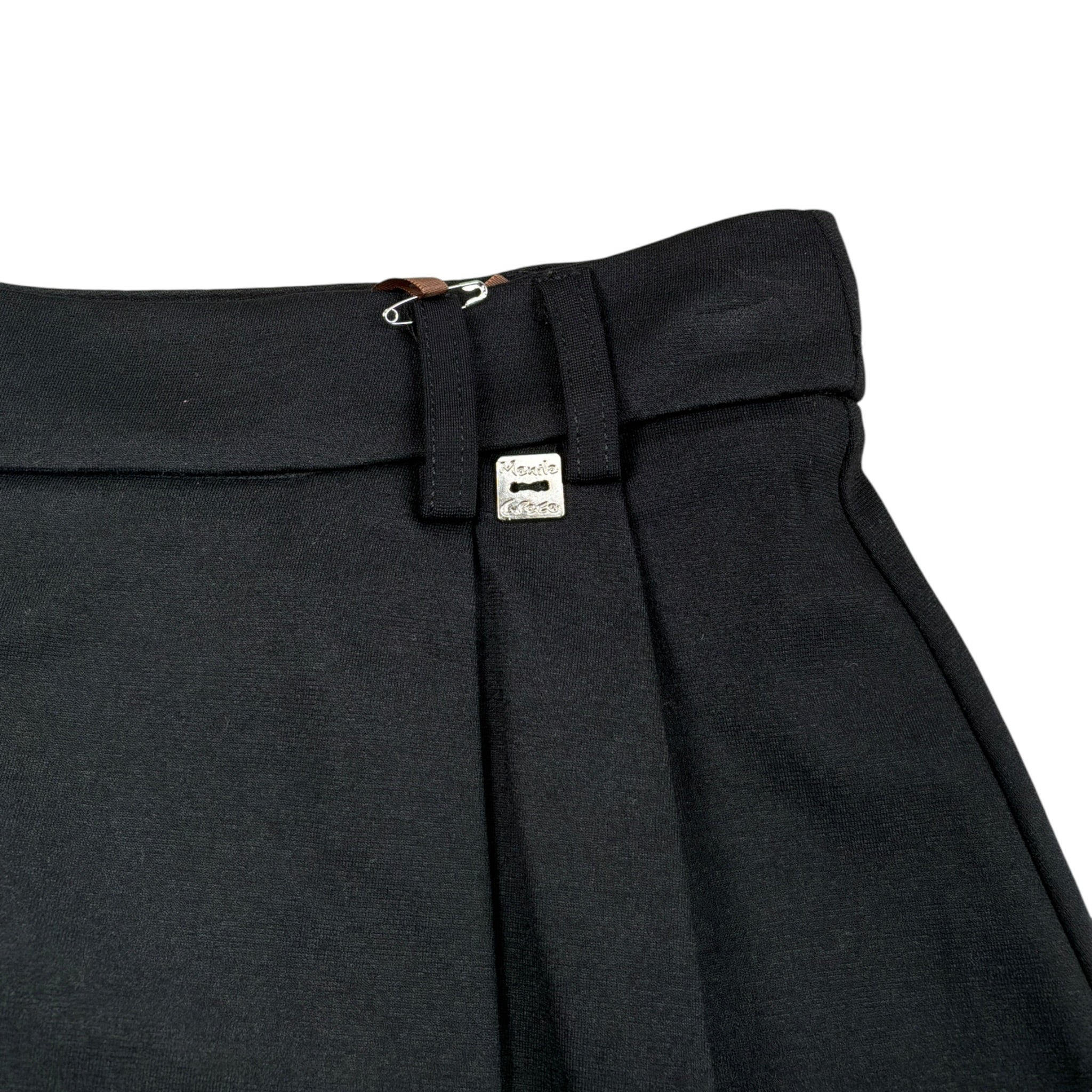 Manila Grace Gonna tinta unita con Cinturino Nero per Bambina M2886W25X NERO MANILA GRACE 
