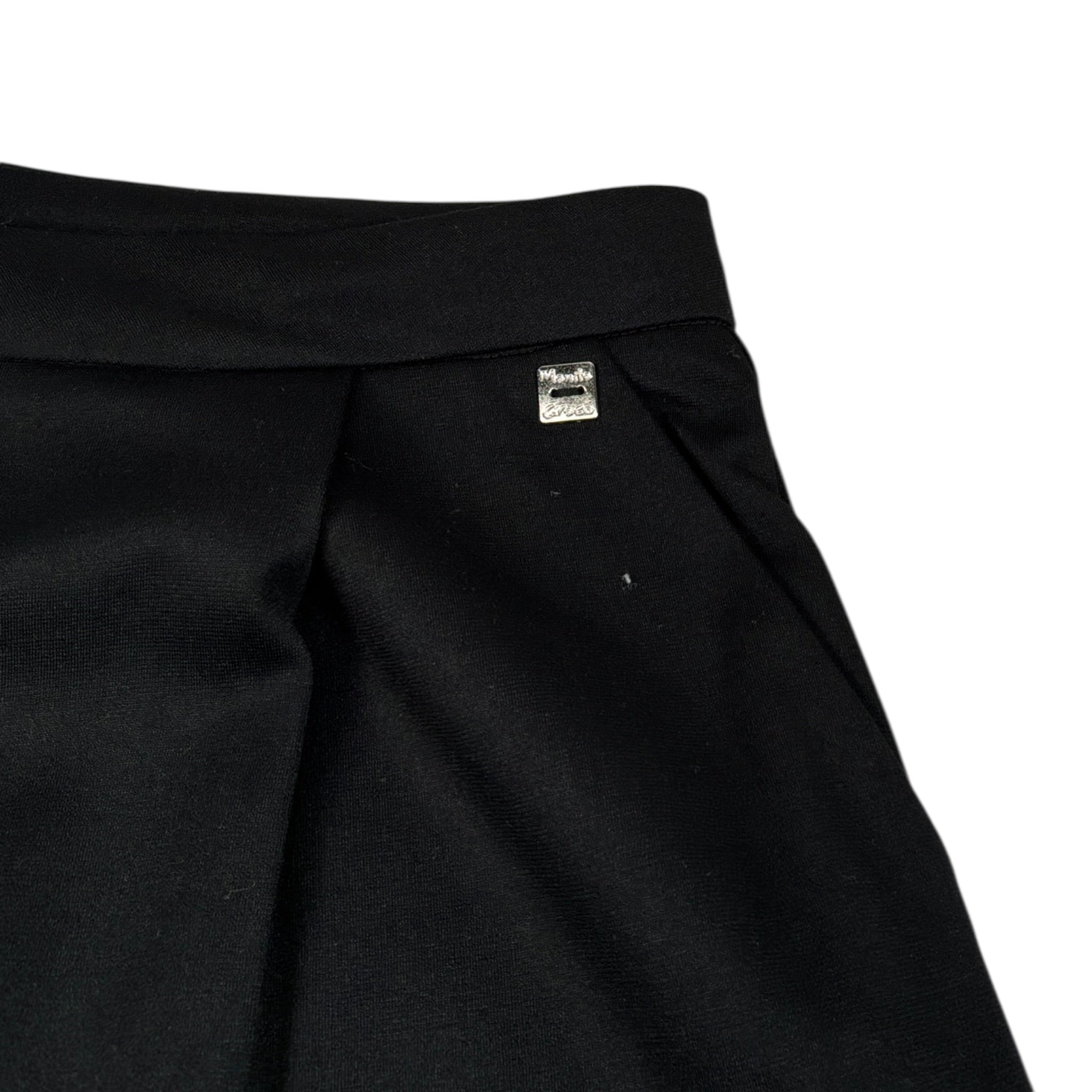 Manila Grace Pantalone tinta unita Modello Palazzo Nero per Bambina M2889W25X NERO MANILA GRACE 