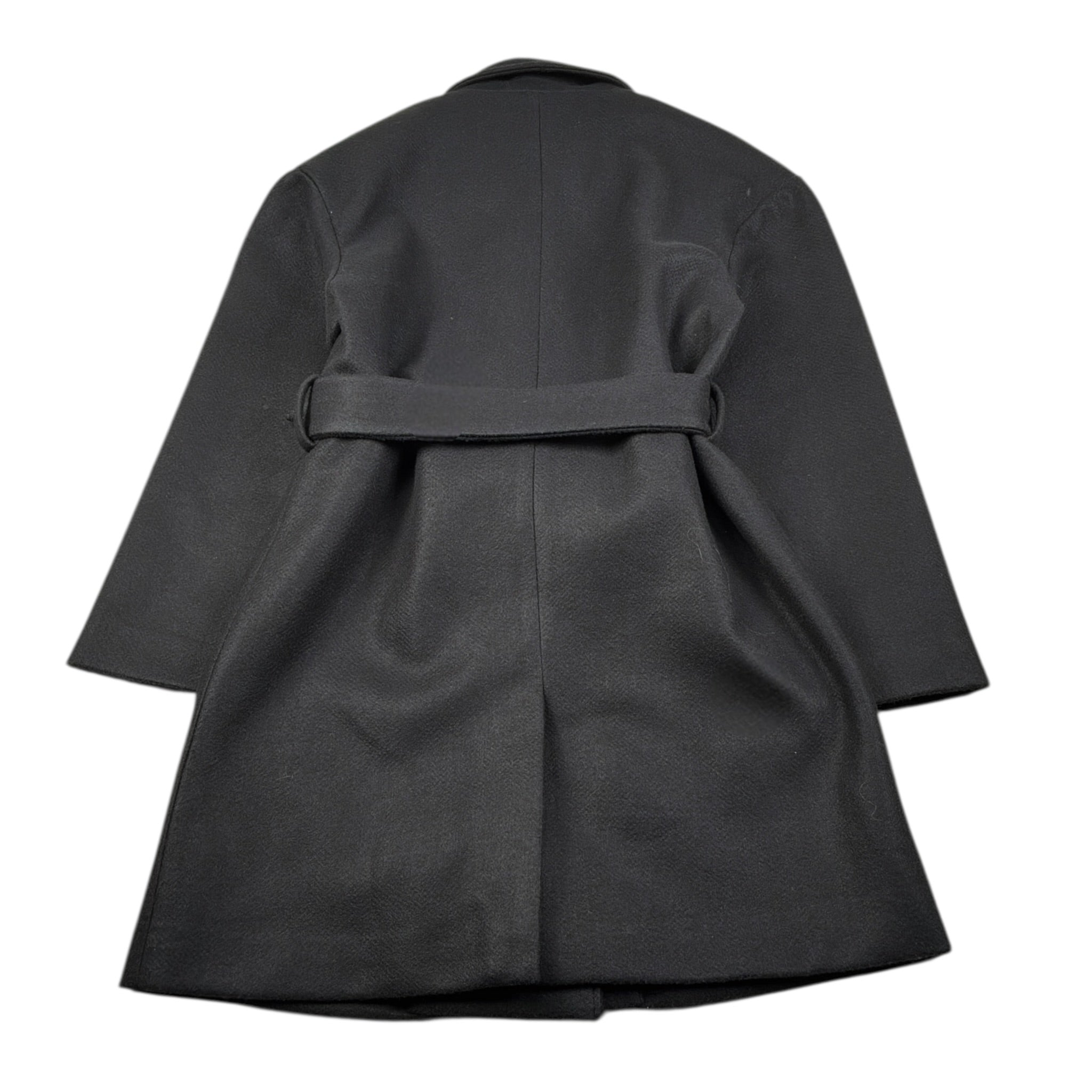 Manila Grace Cappotto tinta unita con Cinturino Nero per Bambina M2891W25 NERO MANILA GRACE 