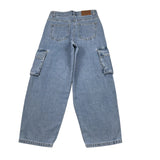 Manila Grace Jeans tinta unita Modello Palazzo Azzurro per Bambina M2928W25 AZZURRO MANILA GRACE 
