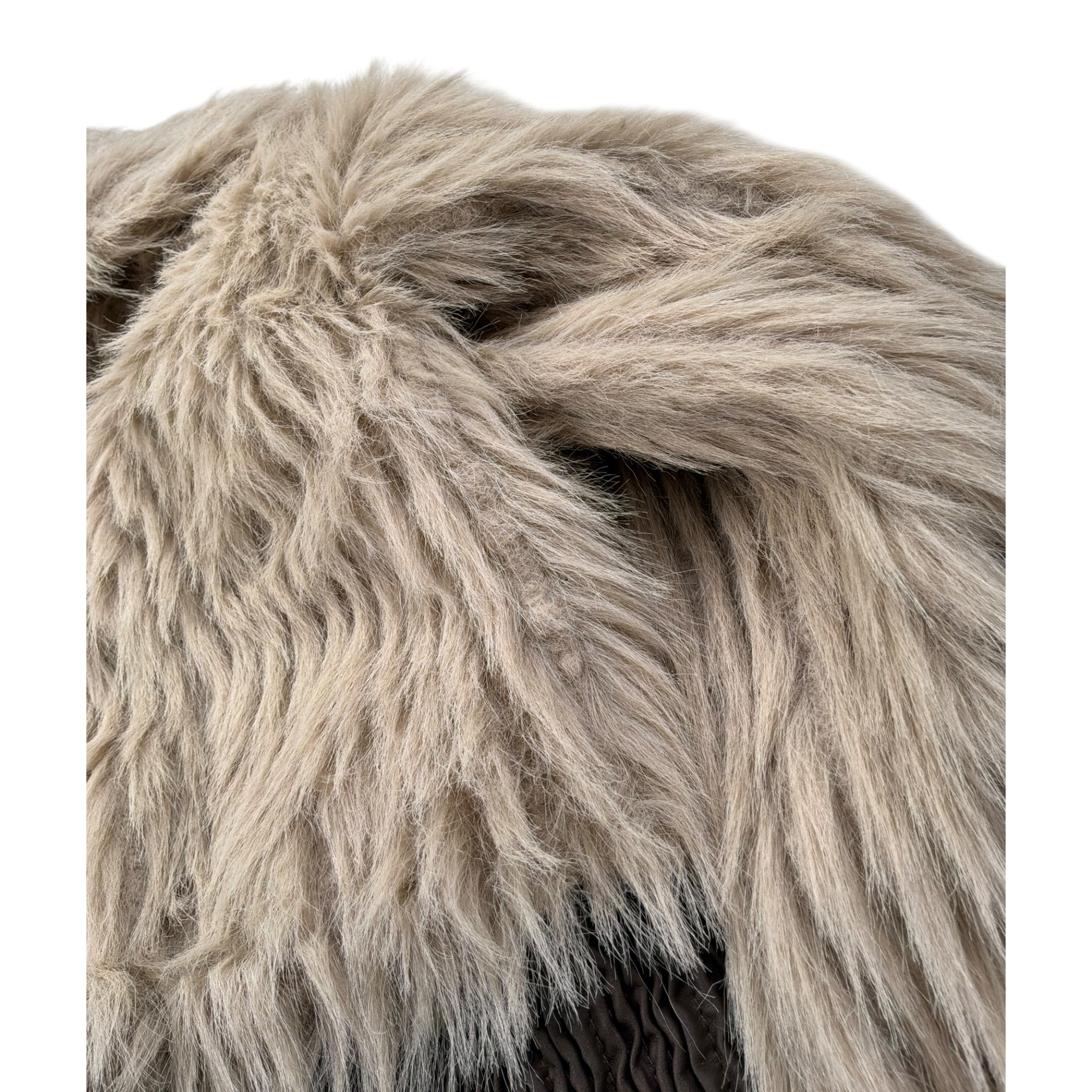Manila Grace Pelliccia tinta unita con Zip Beige per Bambina M2951W25 BEIGE MANILA GRACE 