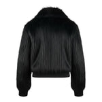 Manila Grace Pelliccia tinta unita con Zip Nero per Bambina M2951W25 NERO MANILA GRACE 