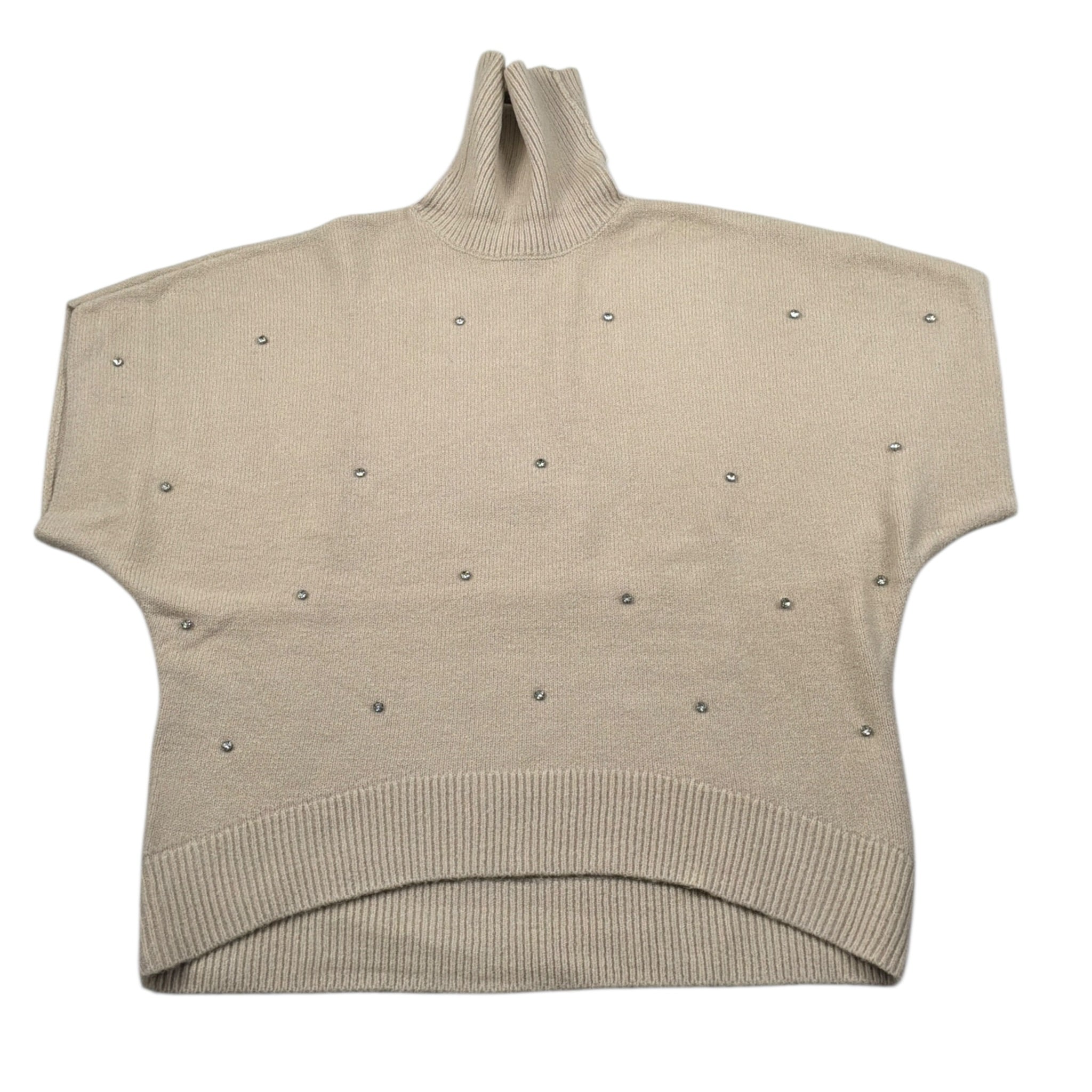 Manila Grace Maglia Mezza Manica Collo Alto Beige per Bambina M2960W25 BEIGE MANILA GRACE 