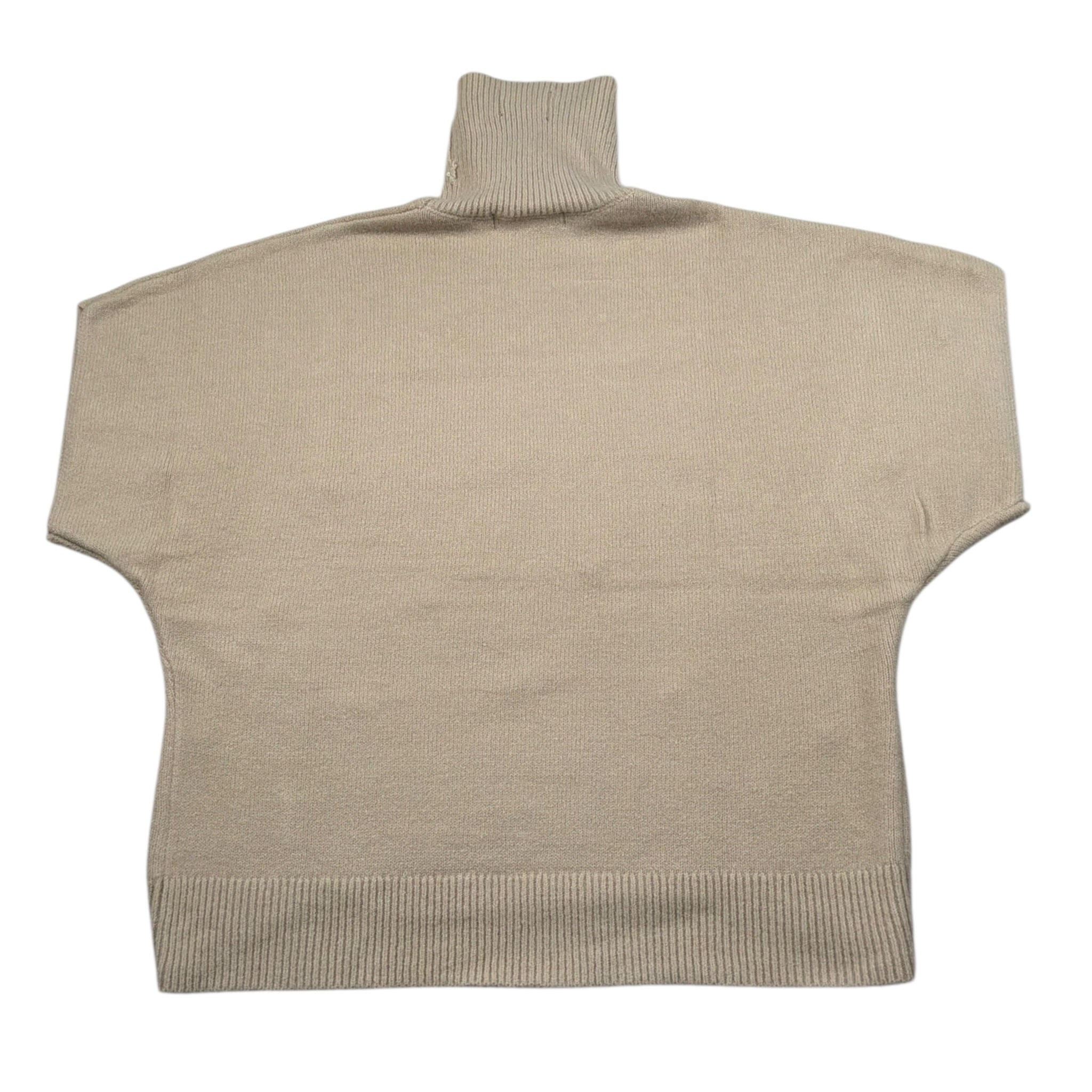 Manila Grace Maglia Mezza Manica Collo Alto Beige per Bambina M2960W25 BEIGE MANILA GRACE 