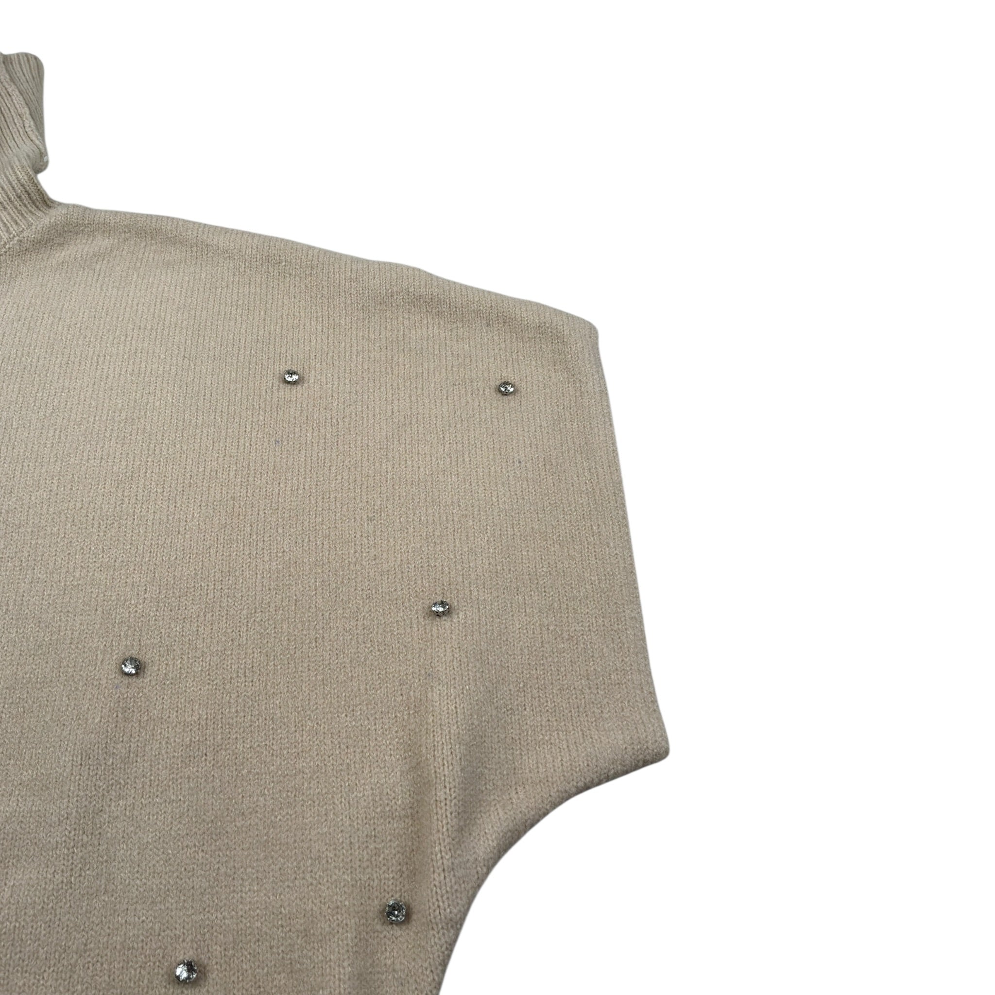 Manila Grace Maglia Mezza Manica Collo Alto Beige per Bambina M2960W25 BEIGE MANILA GRACE 