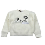 Manila Grace Maglia Girocollo tinta unita con Ricami Panna per Bambina MB3039W25 PANNA MANILA GRACE 
