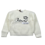 Manila Grace Maglia Girocollo tinta unita con Ricami Panna per Bambina MB3039W25 PANNA MANILA GRACE 