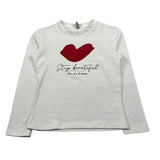 Manila Grace Shirt Girocollo tinta unita con Stampa Bianco per Bambina MFBFT248N BIANCO MANILA GRACE 