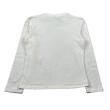 Manila Grace Shirt Girocollo tinta unita con Stampa Bianco per Bambina MFBFT248N BIANCO MANILA GRACE 