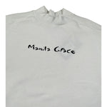 Manila Grace Abito Manica Lunga tinta unita con Logo Bianco per Bambina MFJF24A073 BIANCO MANILA GRACE 