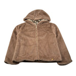 Manila Grace Pelliccia tinta unita con Cappuccio Beige per Bambina MFJF24C059 BEIGE MANILA GRACE 