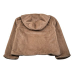 Manila Grace Pelliccia tinta unita con Cappuccio Beige per Bambina MFJF24C059 BEIGE MANILA GRACE 