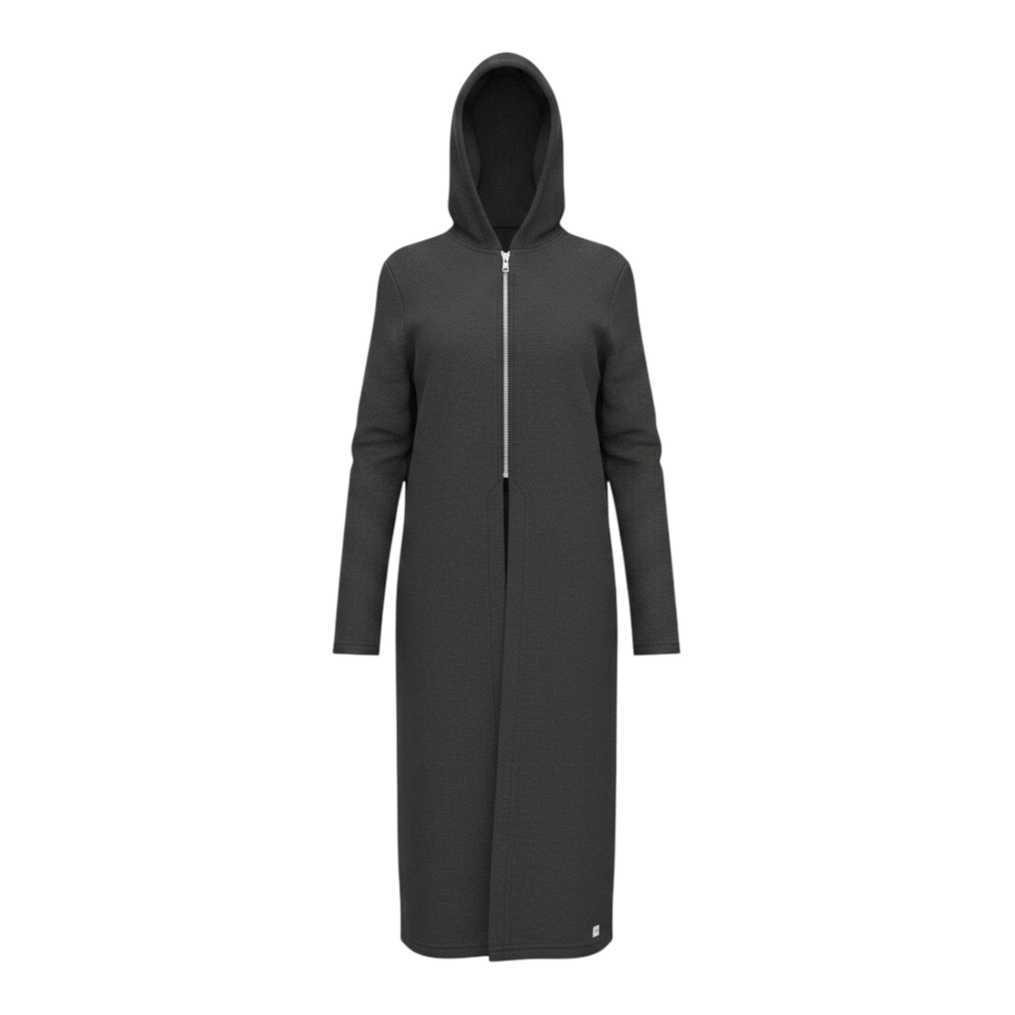 Manila Grace felpa Manica Lunga tinta unita con Cappuccio Nero per Bambina MFJF24C105 NERO MANILA GRACE 