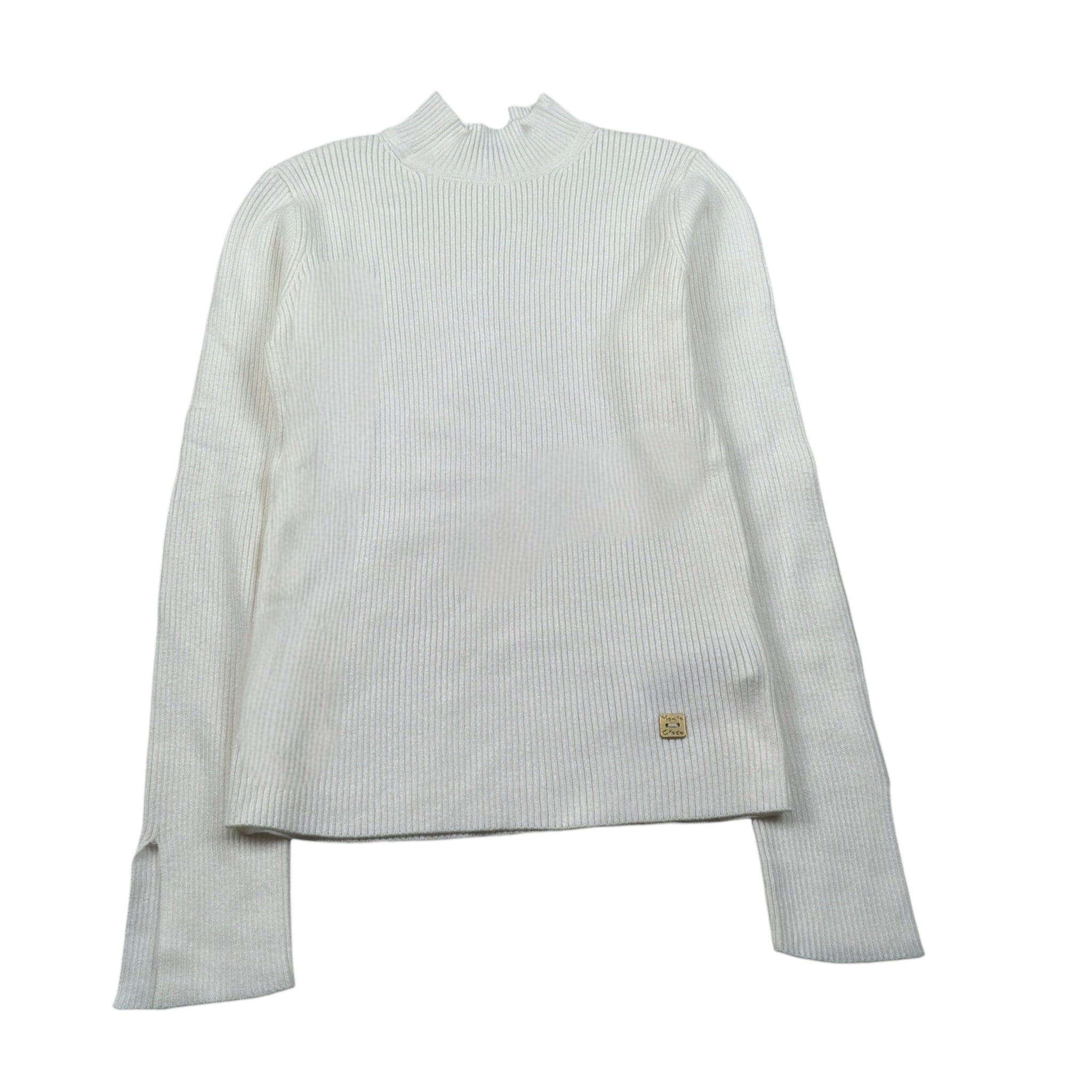 Manila Grace Maglia tinta unita Mezzo Collo Panna per Bambina MFJF24M070 PANNA MANILA GRACE 