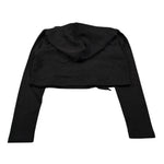 Manila Grace Maglia Ad Incrocio tinta unita con Cappuccio Nero per Bambina MFJF24M136 NERO MANILA GRACE 