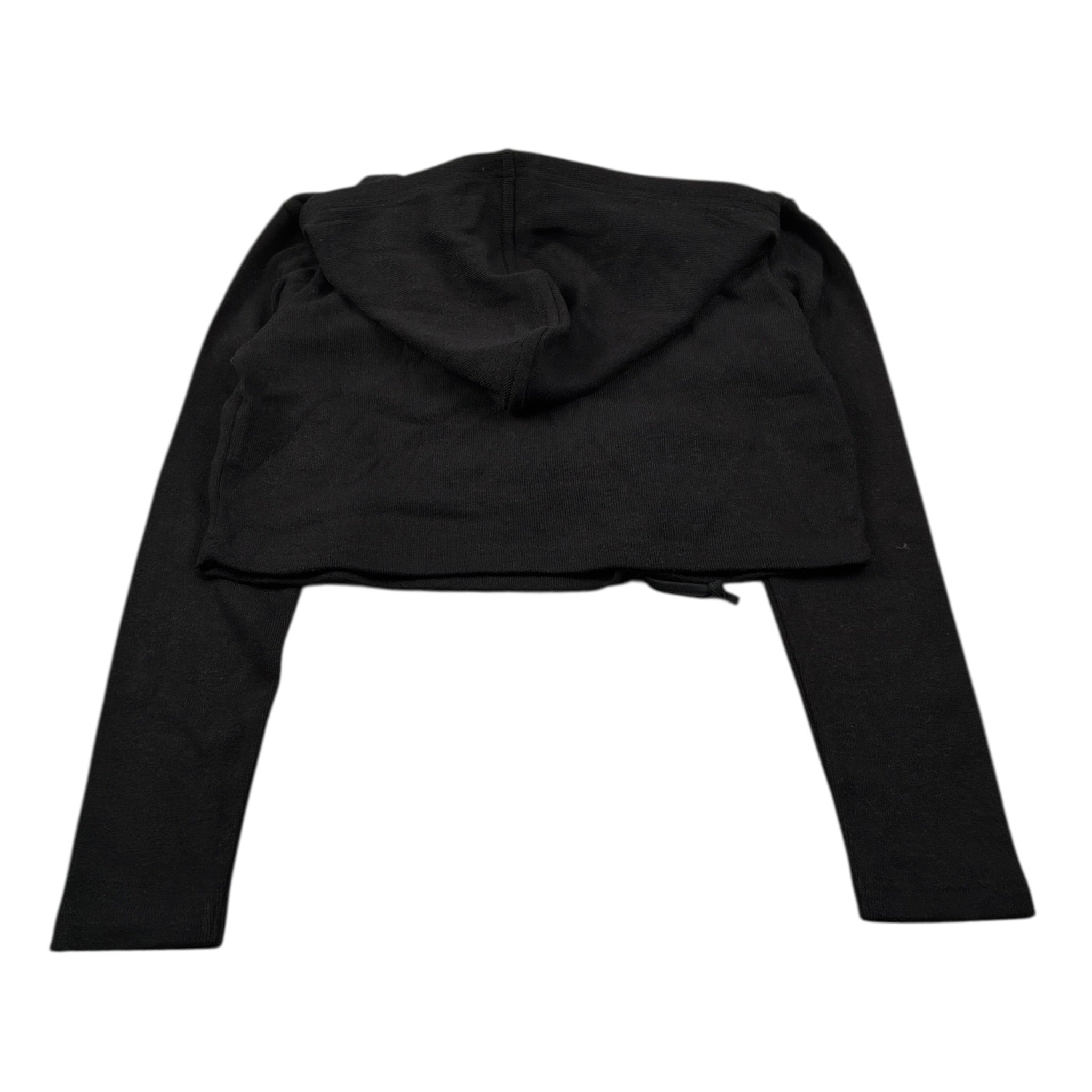 Manila Grace Maglia Ad Incrocio tinta unita con Cappuccio Nero per Bambina MFJF24M136 NERO MANILA GRACE 