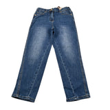 Manila Grace Jeans tinta unita con Elastico In Vita Blu per Bambina MFJF24P050 BLU MANILA GRACE 