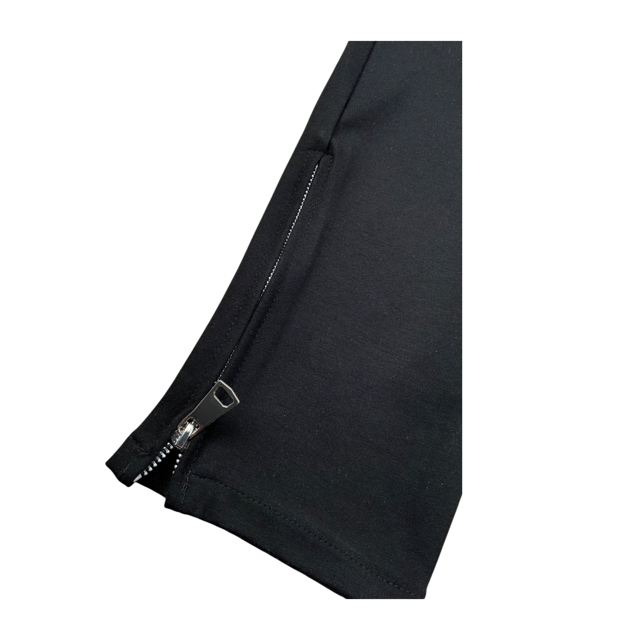 Manila Grace Pantalone tinta unita con Zip Nero per Bambina MFJF24P108 NERO MANILA GRACE 