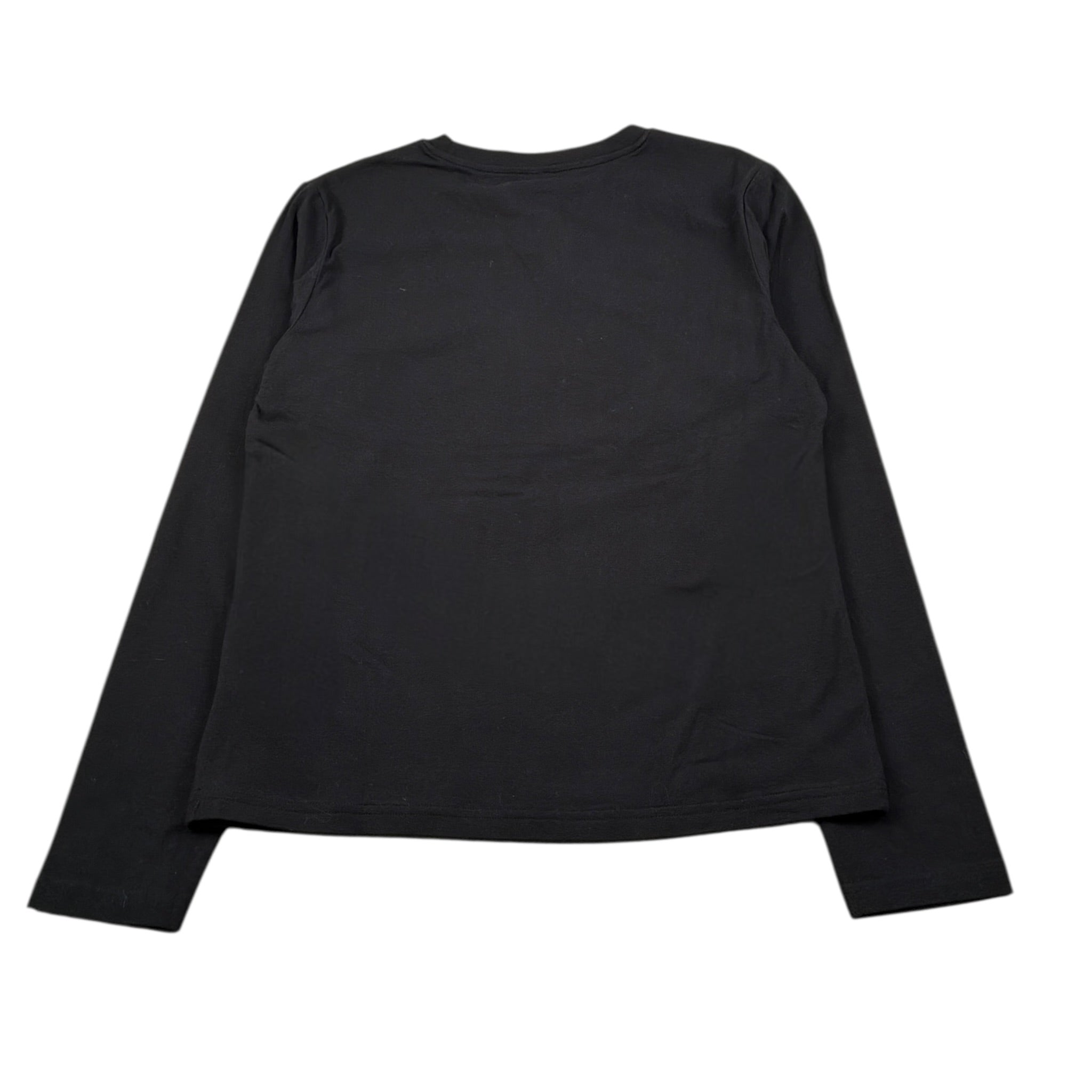 Manila Grace Shirt Girocollo tinta unita con Stampa Nero per Bambina MFJF24T055 NERO MANILA GRACE 