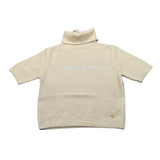 Manila Grace Maglia Mezza Manica tinta unita con Colo Alto Panna per Bambina MFJF4M185 PANNA MANILA GRACE 