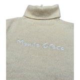 Manila Grace Maglia Mezza Manica tinta unita con Colo Alto Panna per Bambina MFJF4M185 PANNA MANILA GRACE 