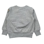 Monnalisa Felpa Chiusa Girocollo tinta unita con Stampe Grigio per Bambino 252611 GRIGIO MONNALISA 