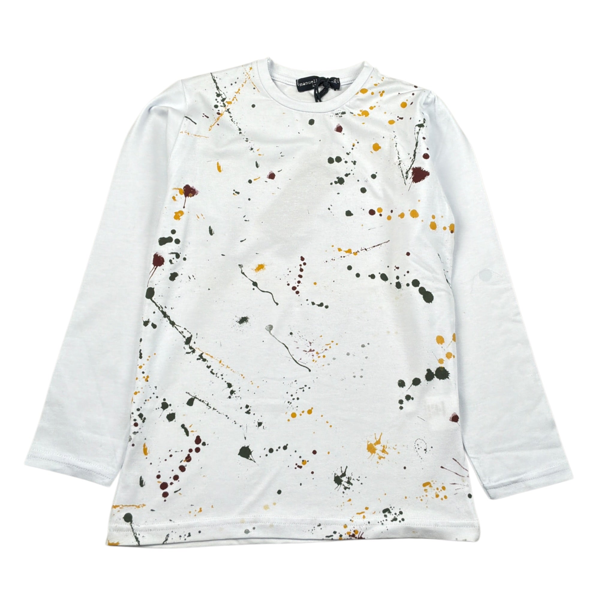 Manuel & Frank Shirt tinta unita Girocollo con Stampa Bianco per Bambino EIIEOOS BIANCO MANUEL & FRANK 