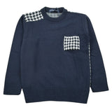 Manuel & Frank Maglia Girocollo Bicolore con Fantasia Blu per Bambino LLL BLU MANUEL & FRANK 