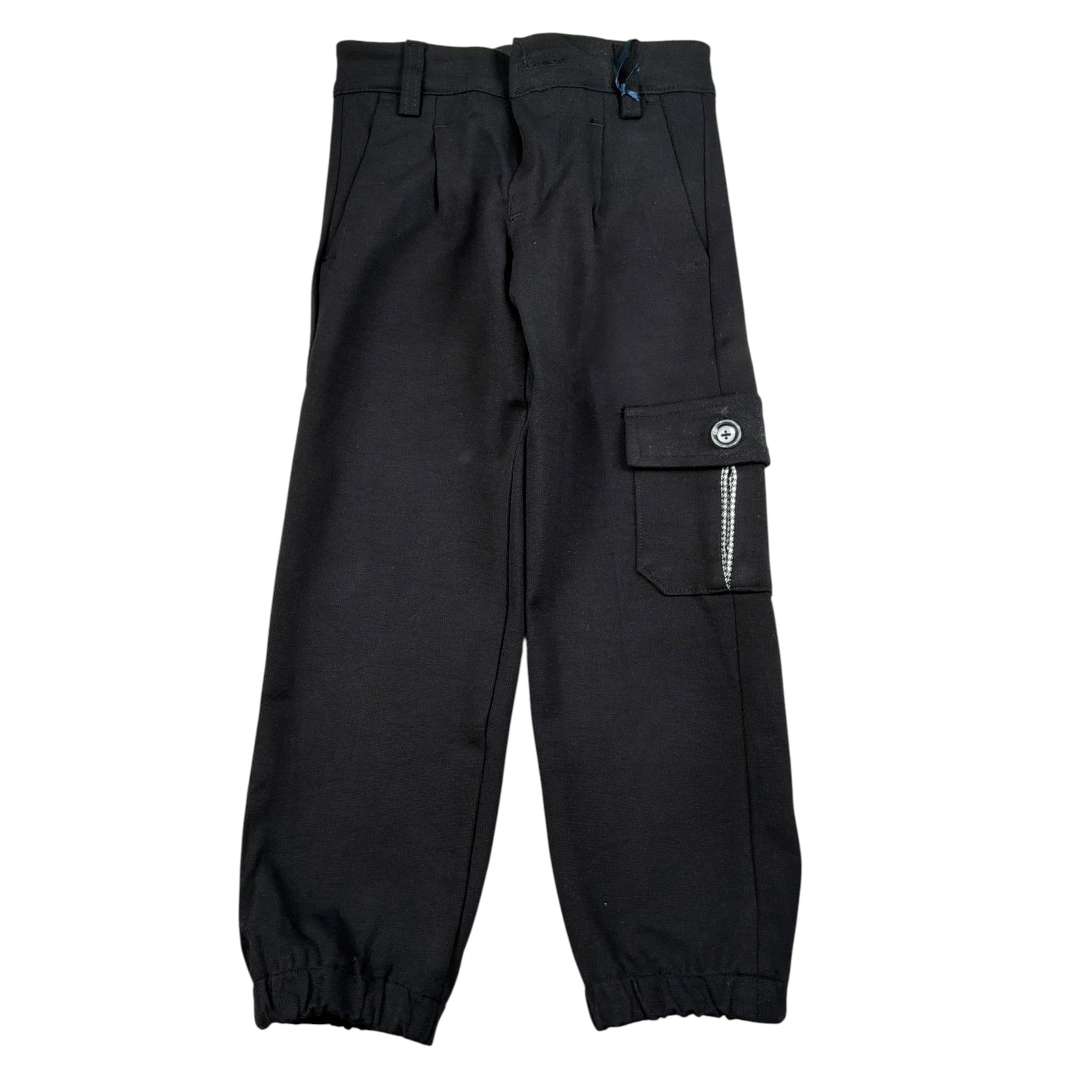 Manuel & Frank Pantalone tinta unita con Girovita Regolabile Nero per Bambino MF1540B NERO MANUEL & FRANK 