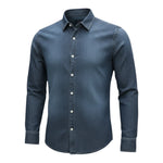 Manuel & Frank Camicia tinta unita In Denim Blu per Bambino MF3087R BLU MANUEL & FRANK 