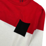 Manuel & Frank Maglia Girocollo Tricolore con Taschino Rosso per Bambino MF4183B ROSSO MANUEL & FRANK 