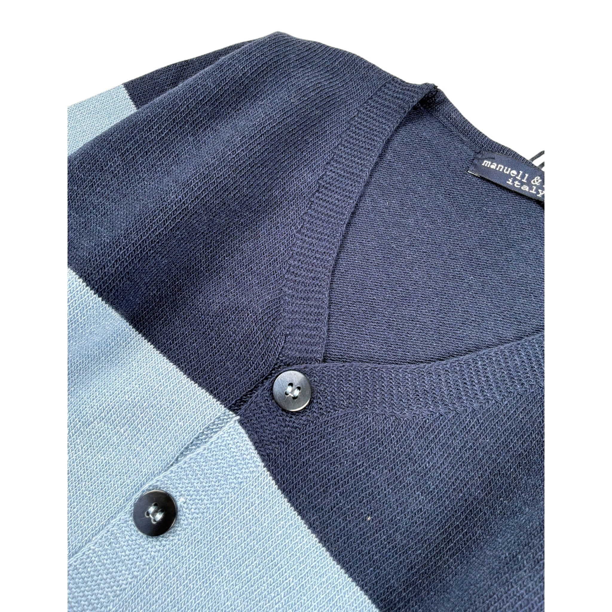 Manuel & Frank Cardigan Bicolore con Bottoni Blu per Bambino MF4185B BLU MANUEL & FRANK 